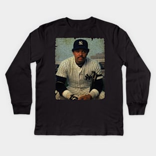 Reggie Jackson - Left Baltimore Orioles, Signed With New York Yankees Kids Long Sleeve T-Shirt